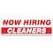 Signmission Now Hiring Cleaners Banner Apply Inside Accepting Application Single Sided B-72-30217 - alternate 1